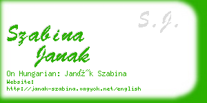 szabina janak business card